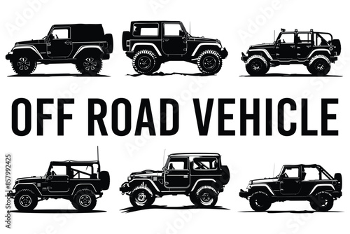 Off road vehicle silhouette vector