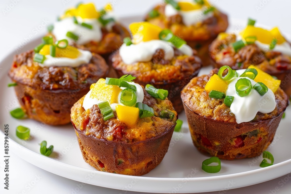 Tender Muffins with Fiery Habanero Peppers and Sweet Mango Tender Muffins with Fiery Habanero Peppers and Sweet Mango