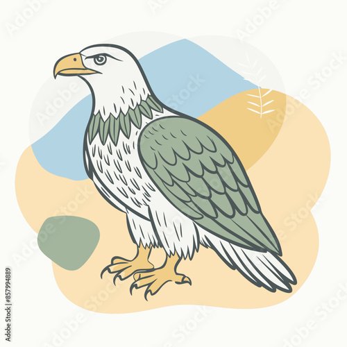 Cuadro en lienzo eagle on a branch