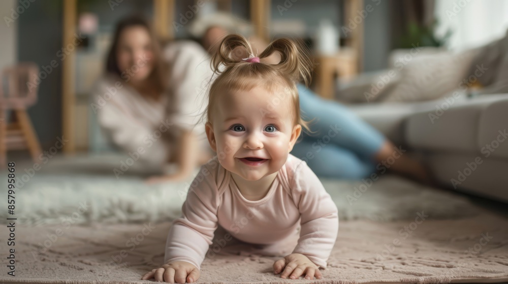 The adorable crawling baby The adorable crawling baby