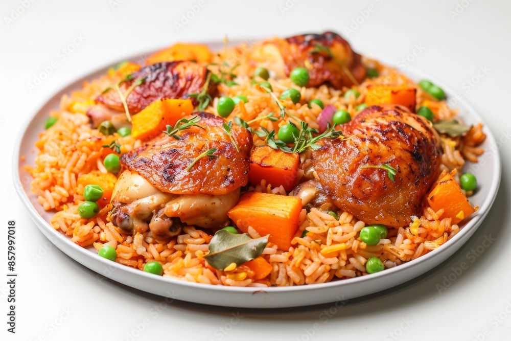 Caribbean Seasoned Rice with Butternut Squash and Tender Chicken Caribbean Seasoned Rice with Butternut Squash and Tender Chicken