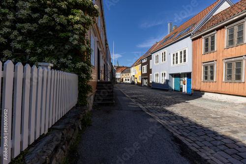 Charming Cobblestone Street in the Morning Light