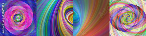 Abstract digital art background collection