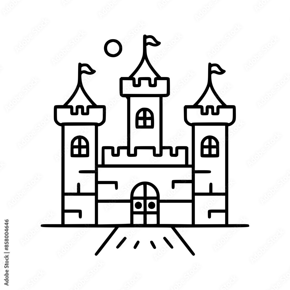 Princess palace, castle icon, castle, Castle png, Line Art Castle, Minimalist Wall Art, Castle Illustration, Castle Silhouette, Line art princes, Line art Palace, Fantasy Castle SVG, Castle Tower, Cas