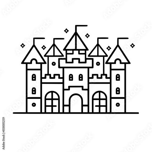 Princess palace, castle icon, castle, Castle png, Line Art Castle, Minimalist Wall Art, Castle Illustration, Castle Silhouette, Line art princes, Line art Palace, Fantasy Castle SVG, Castle Tower, Cas