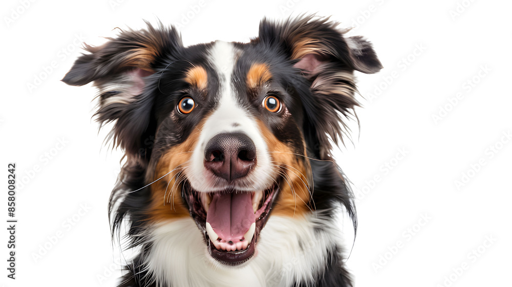 Happy Australian Shepherd Dog with Bright Eyes.. Happy Australian Shepherd Dog with Bright Eyes..