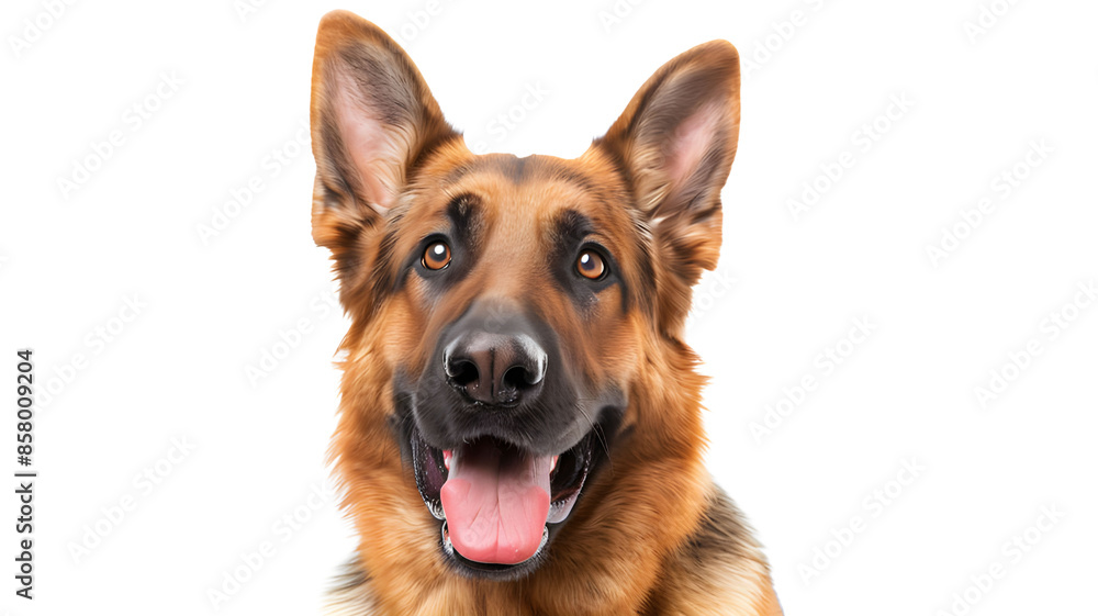 Happy German Shepherd Dog with Tongue Out Happy German Shepherd Dog with Tongue Out