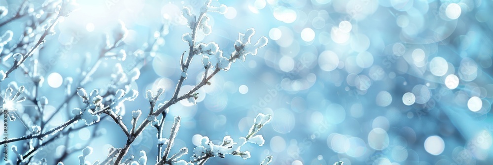 Winter Wonderland: Frost-Covered Branches Winter Wonderland: Frost-Covered Branches