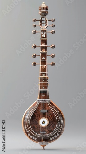 Traditional Indian Music. The sitar is a plucked string instrument