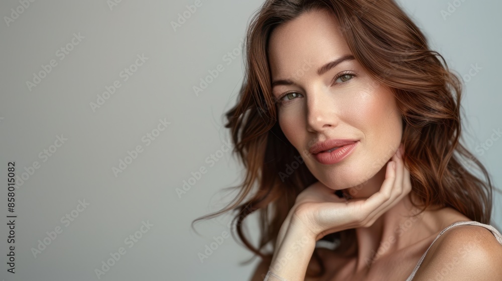 Naklejka premium A serene woman's face