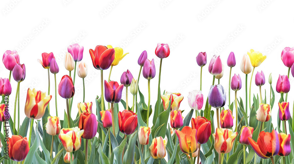 Obraz premium Colorful Tulip Field