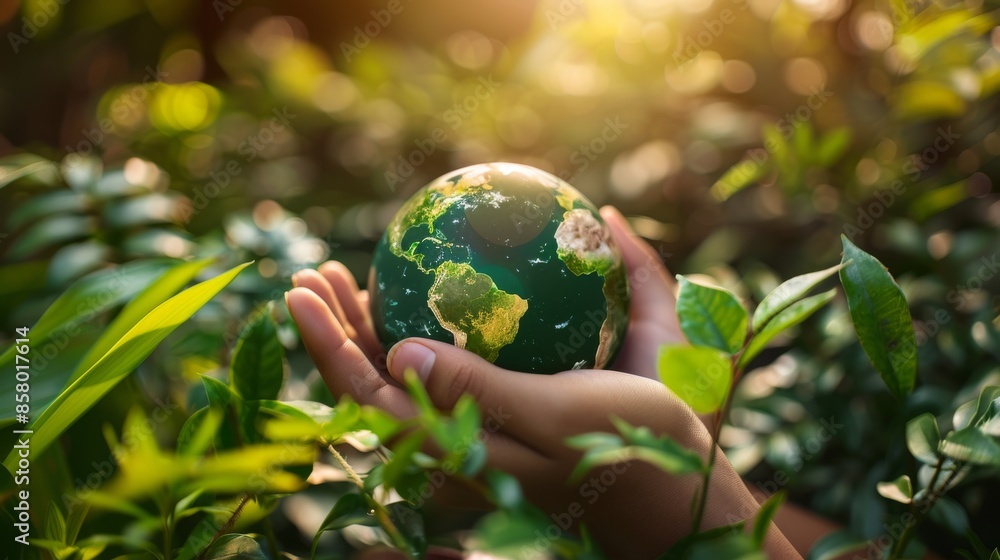 Hands Holding the Earth, Symbol of Environmental Care Hands Holding the Earth, Symbol of Environmental Care