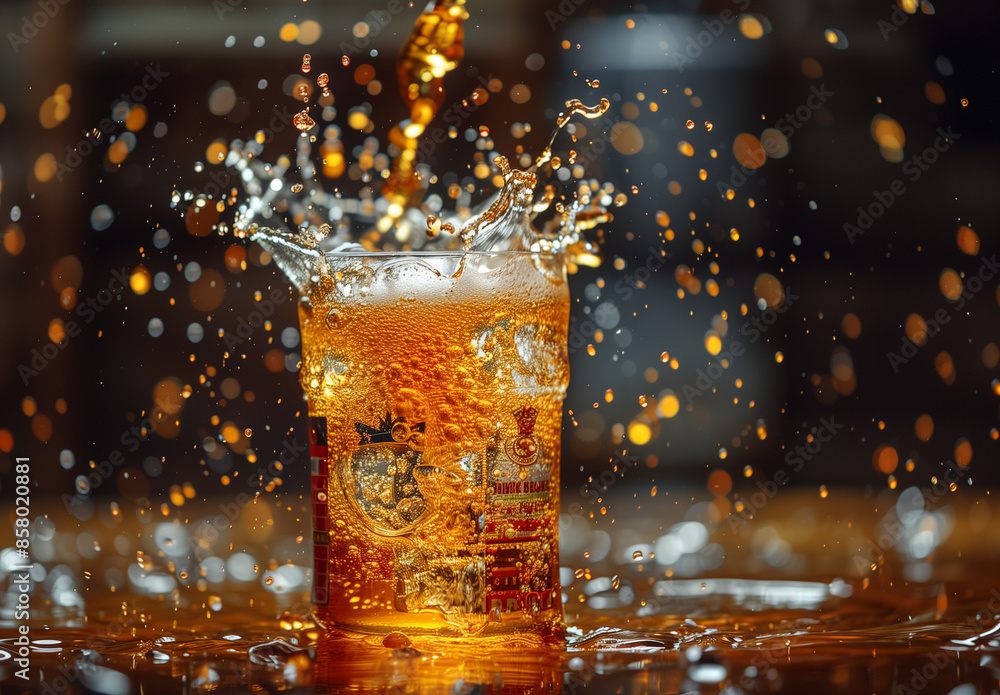 glass of beer on the table glass of beer on the table