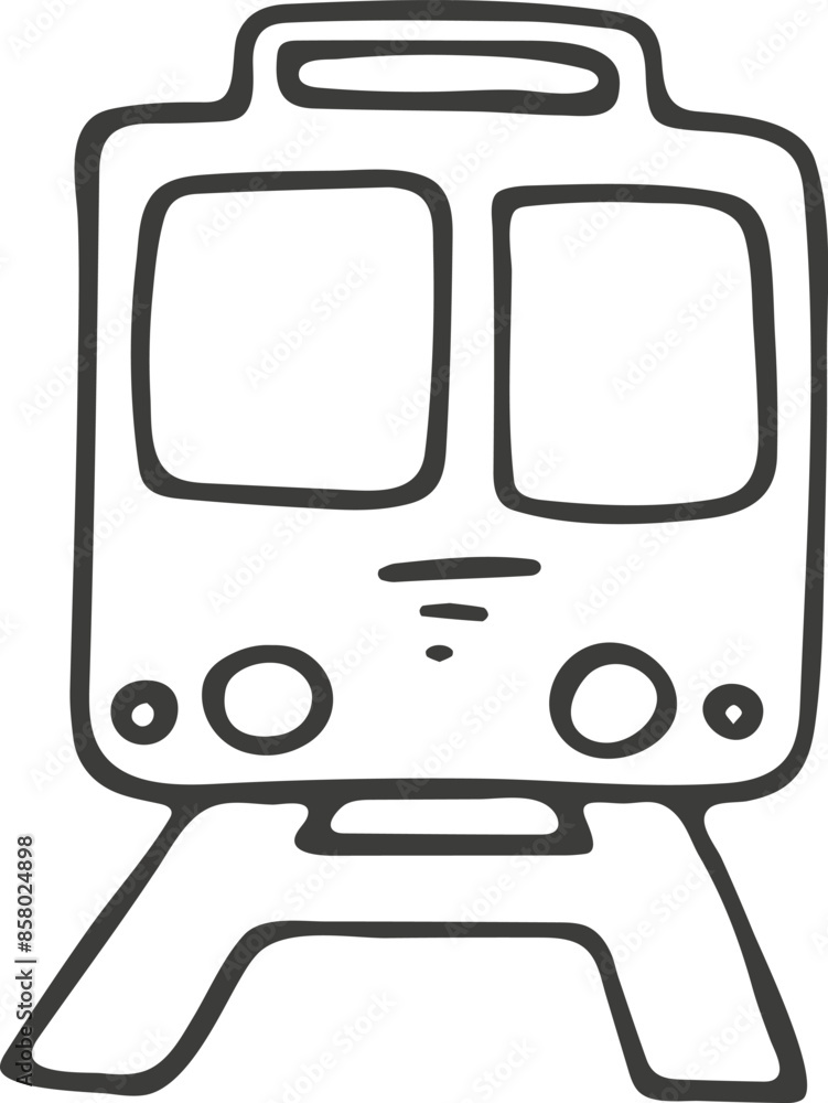 Hand drawn train icon. Vector illustration, doodle style.
Hand drawn train icon. Vector illustration, doodle style.