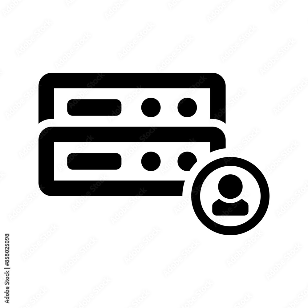 Storage user account icon Storage user account icon