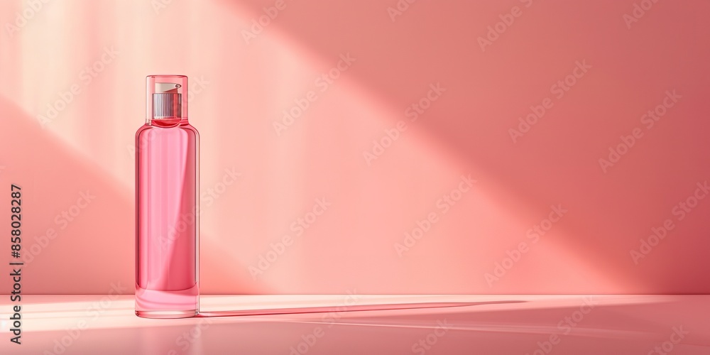 Skin care motif against a smooth backdrop with a product mock-up of an acrylic cream container ideal for catalogues and ad space, Generative AI. Skin care motif against a smooth backdrop with a product mock-up of an acrylic cream container ideal for catalogues and ad space, Generative AI.