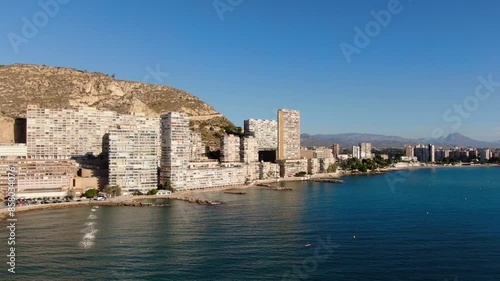 Playa de la Albufereta, Costa Blanca Alicante con drone