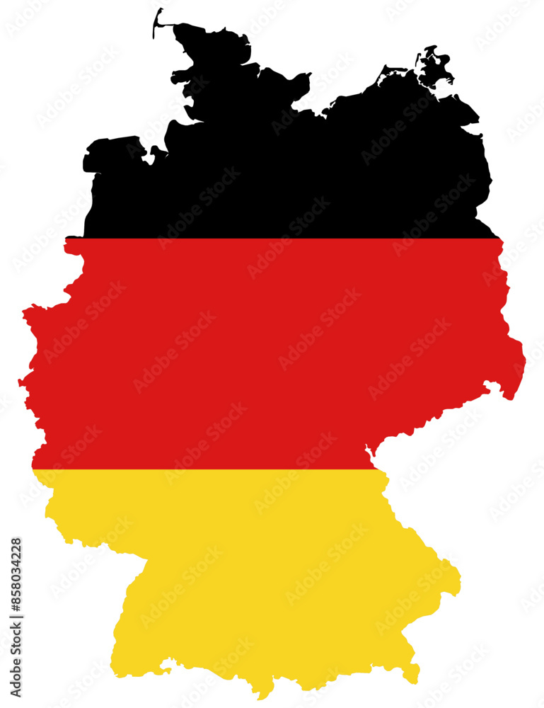 Map of Germany isolated on white background. Map of Germany isolated on white background.