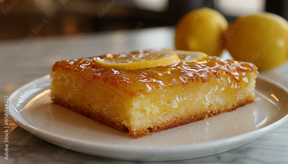 Closeup of delicious lemon honey cake Closeup of delicious lemon honey cake