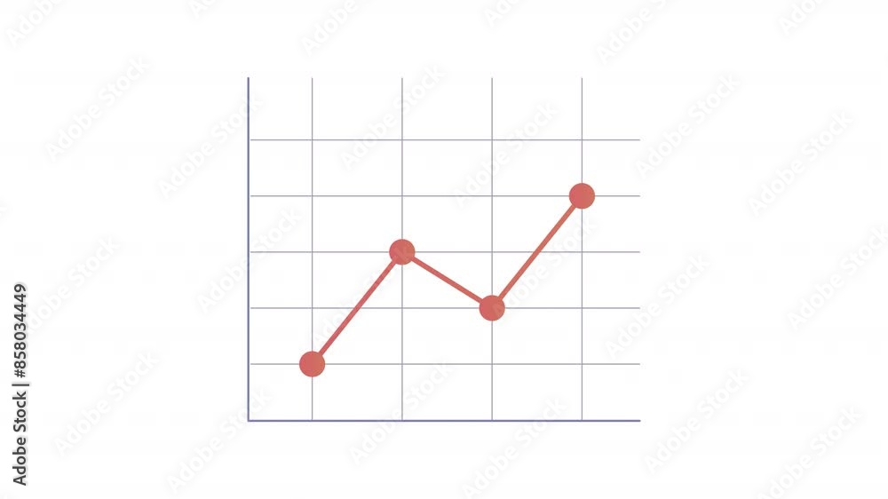 Animated linear chart. Dot plots animation. Moving trend, finance. Statistical graph, data processing. Colorful illustration on white background. HD video with alpha channel. Motion graphic Animated linear chart. Dot plots animation. Moving trend, finance. Statistical graph, data processing. Colorful illustration on white background. HD video with alpha channel. Motion graphic