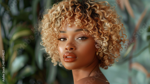 Portrait of Cuba Woman with Blond Curly Hair  © Juli Soho