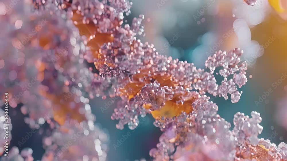 Closeup of a rie in the midst of peptide bond formation highlighting the precise movements needed for accurate protein synthesis. Closeup of a rie in the midst of peptide bond formation highlighting the precise movements needed for accurate protein synthesis.