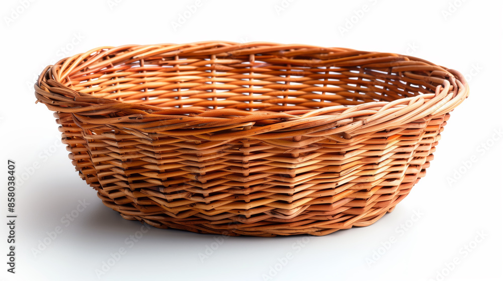 Handmade wicker basket with intricate weave, ideal for storage or decoration Handmade wicker basket with intricate weave, ideal for storage or decoration