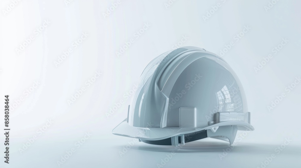 Isolated white background with safety helmet for an engineer Isolated white background with safety helmet for an engineer