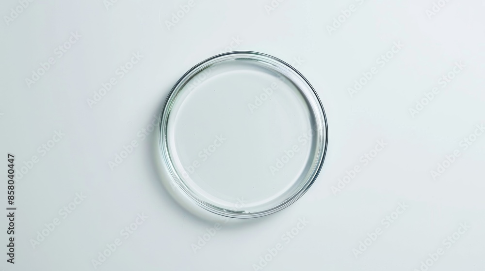 Petri dish in white background representing science concept Petri dish in white background representing science concept