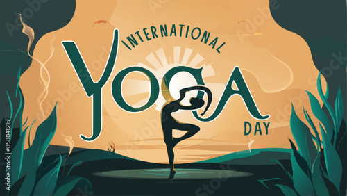 Serenity in Bloom: Woman Practicing Yoga in a Sunlit Room Filled with Flowers and Plants, International Yoga Day