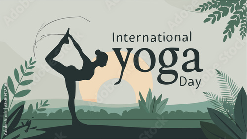 Serenity in Bloom: Woman Practicing Yoga in a Sunlit Room Filled with Flowers and Plants, International Yoga Day