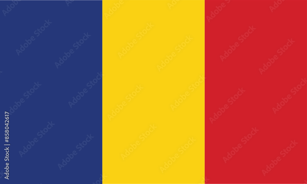 Fototapeta premium Romanian vector flag