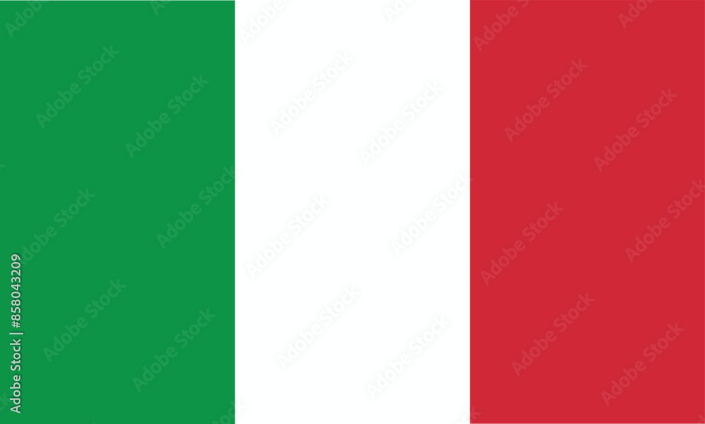 Fototapeta premium Italian vector flag with exact colors