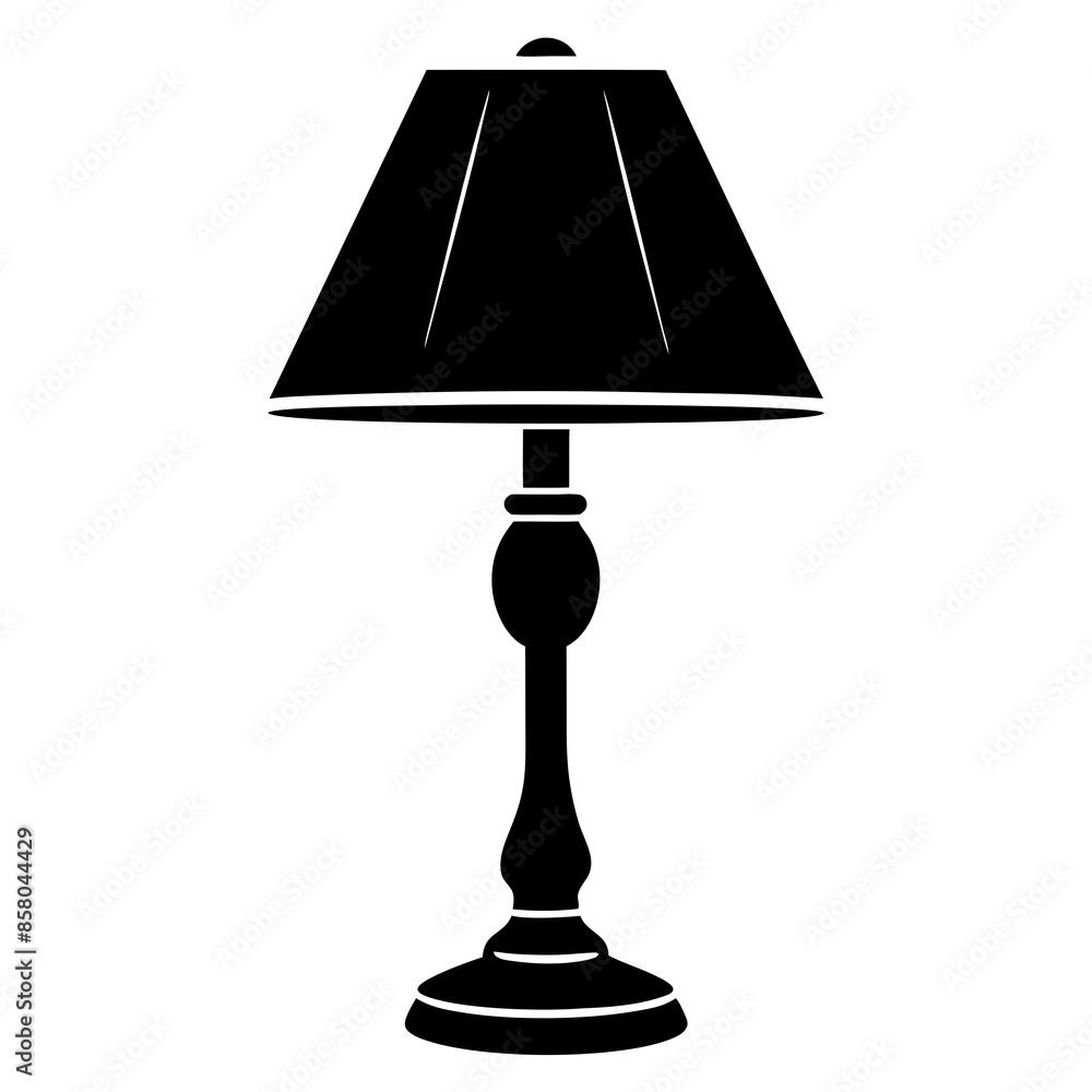 table lamp on a the table silhouette vector illustration table lamp on a the table silhouette vector illustration