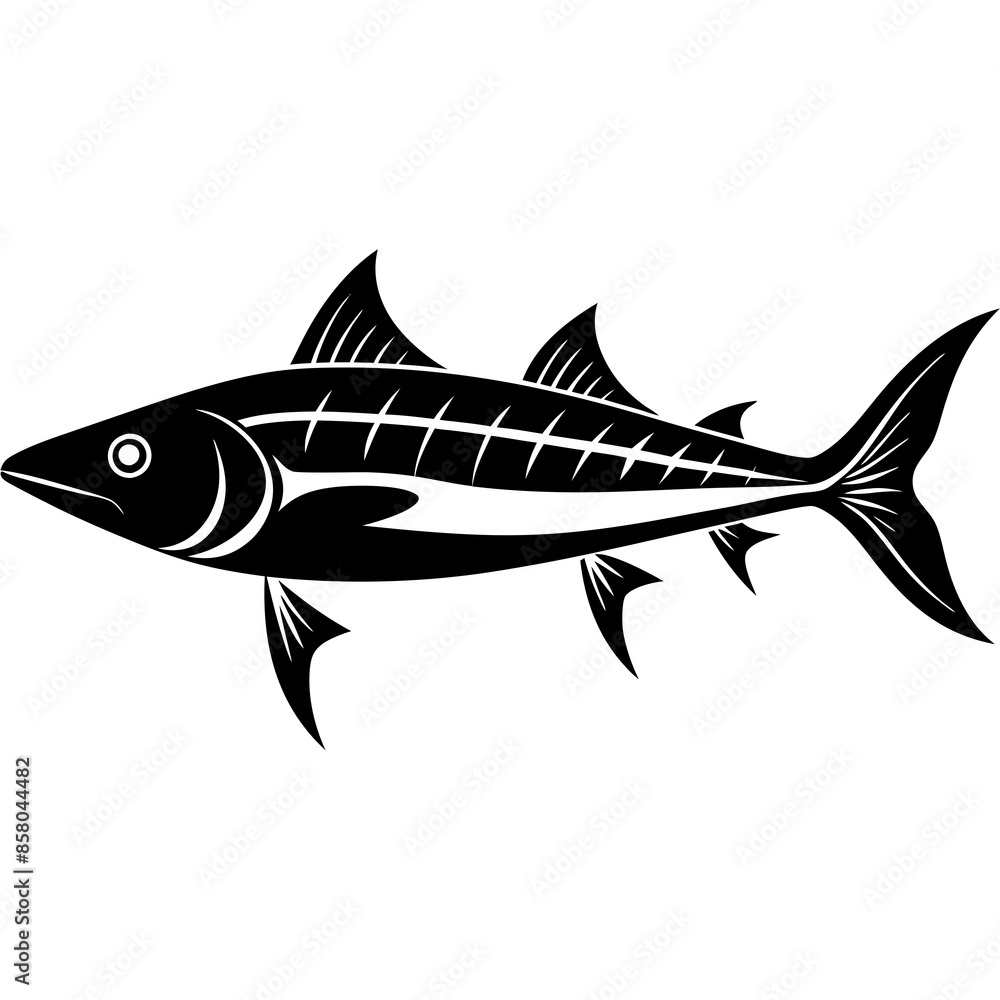 Wahoo Vector Wahoo fish silhouette vector illustration Stock Vector | Adobe Stock
