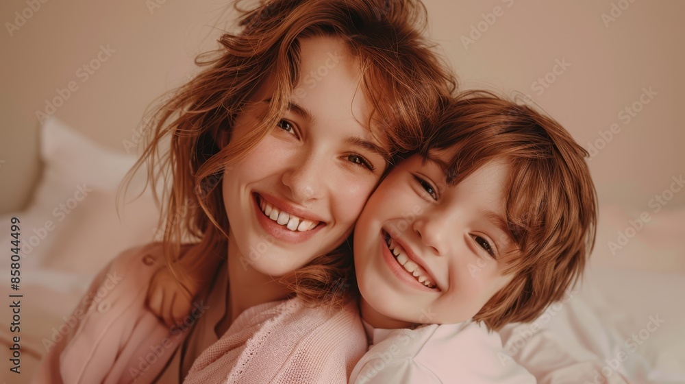 The mother and child embrace The mother and child embrace