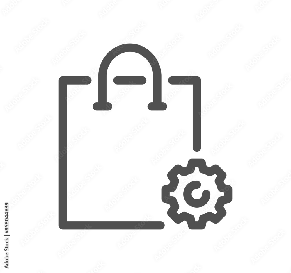 Shopping bag related icon outline and linear vector.
Shopping bag related icon outline and linear vector.