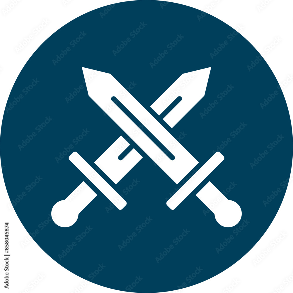 War Glyph Circle Icon War Glyph Circle Icon