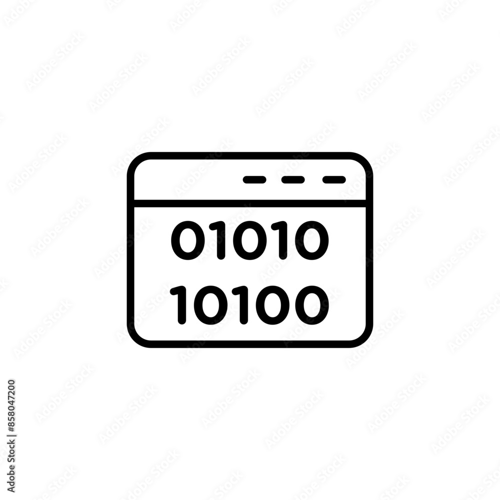 Digital Binary Code Icon Perfect for Software Development and Coding Digital Binary Code Icon Perfect for Software Development and Coding
