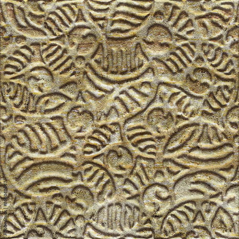 Stone carving, beige circle pattern. Talavera panel mosaic texture. Mediterranean ornament. Relief ethno rings tile. Illustration. Stone sea sand nature carving, beige circle pattern. Architectural de Stone carving, beige circle pattern. Talavera panel mosaic texture. Mediterranean ornament. Relief ethno rings tile. Illustration. Stone sea sand nature carving, beige circle pattern. Architectural de