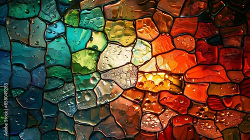 stained glass colorful window for background