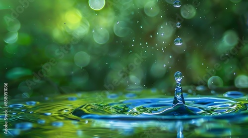 Wallpaper Mural Droplets of water landing Torontodigital.ca