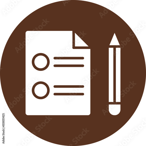 Brief Glyph Circle Icon