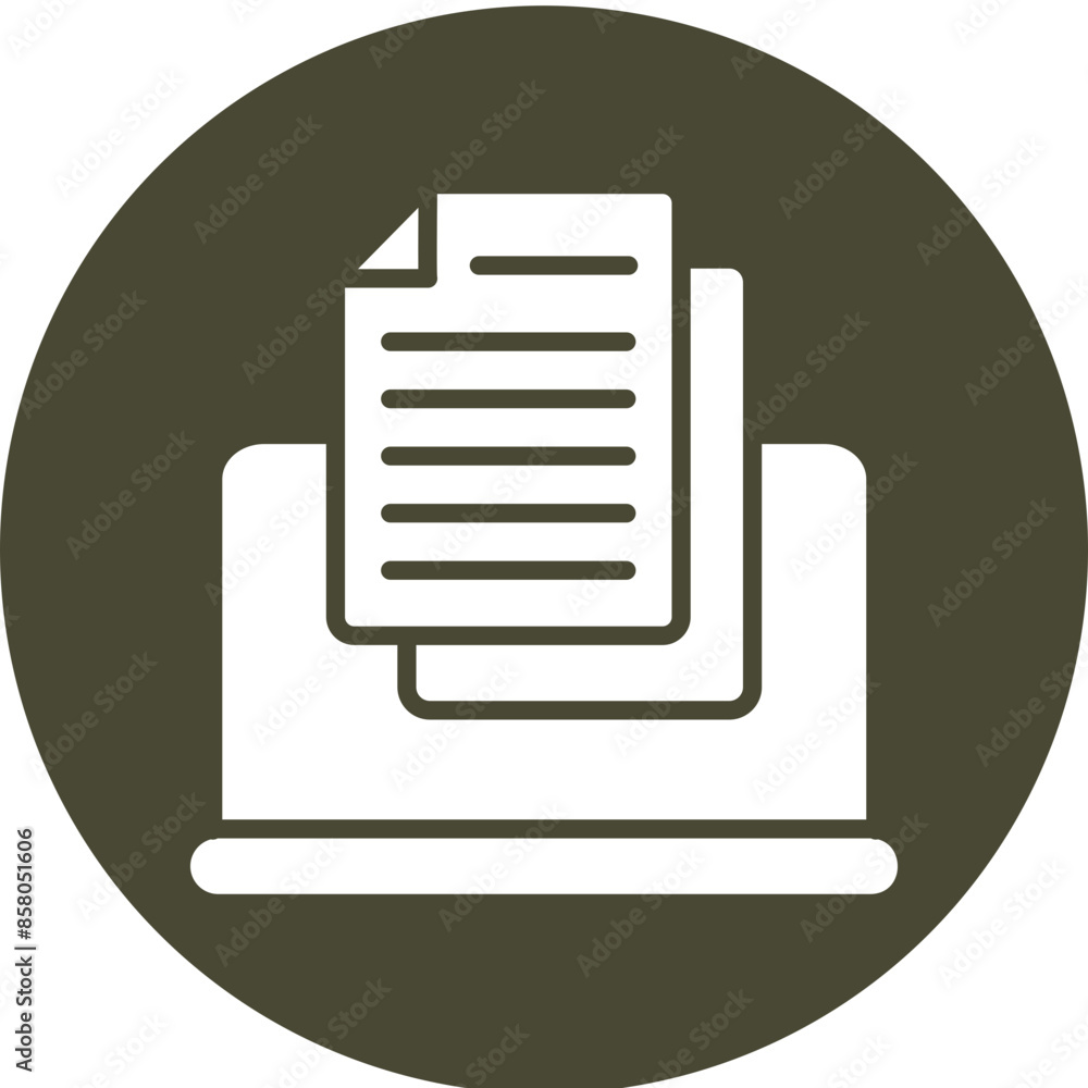 Online Contract Glyph Circle Icon Online Contract Glyph Circle Icon