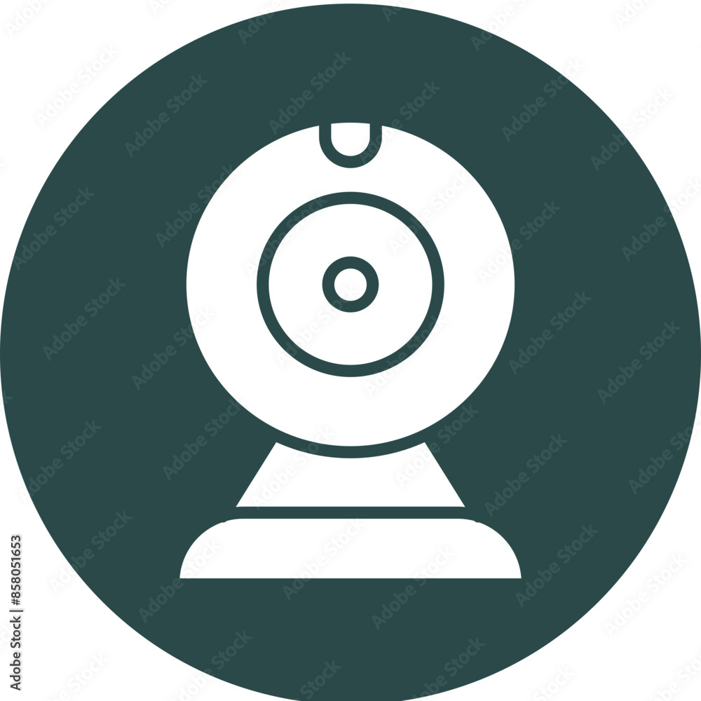 Webcam Glyph Circle Icon Webcam Glyph Circle Icon
