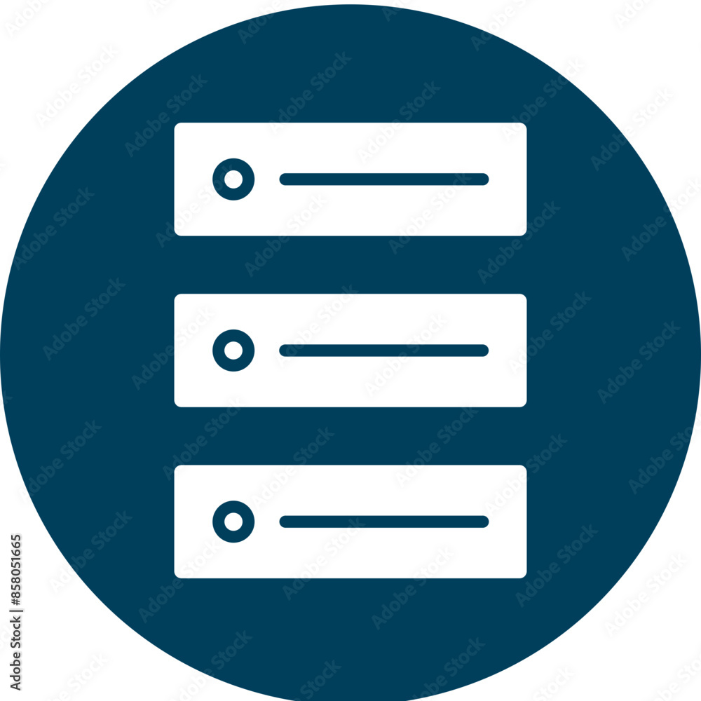 Server Glyph Circle Icon Server Glyph Circle Icon