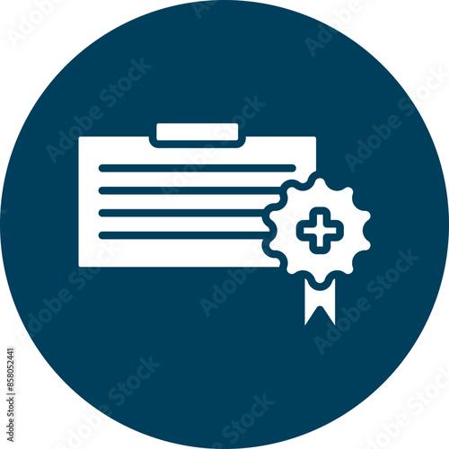 Certificate Glyph Circle Icon