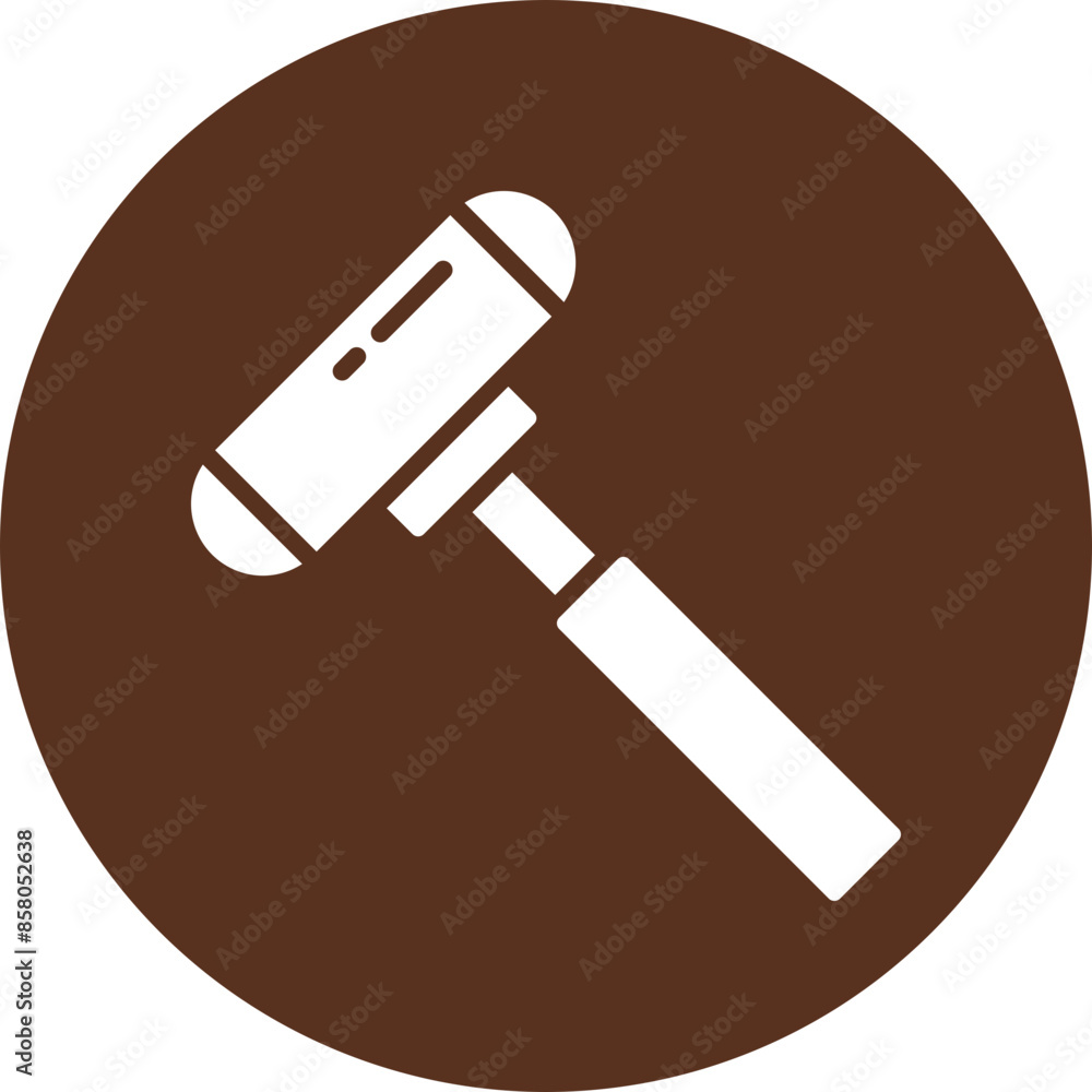 Reflex Hammer Glyph Circle Icon Reflex Hammer Glyph Circle Icon