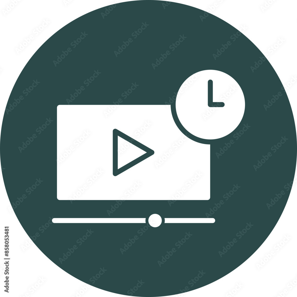 Movie Glyph Circle Icon Movie Glyph Circle Icon
