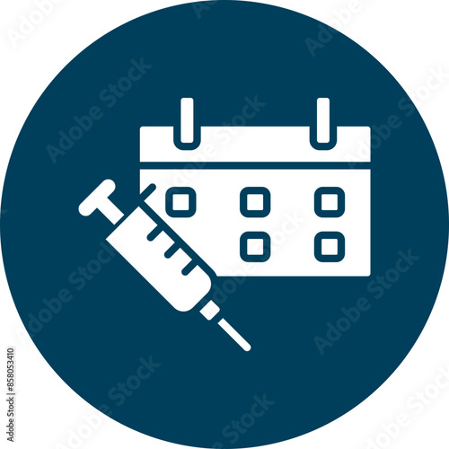 Vaccine Glyph Circle Icon